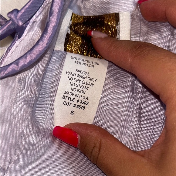 Purple Satin vintage Camisole Vintage Corset Lace Up Sparkly Beaded Top Bustier - Picture 4 of 6